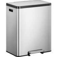 Poubelle à pédale Ecocasa II Recycling Step Bin 36+24 L inox