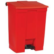 Poubelle à pédale Step-on - Capacité 68 L - Rouge
