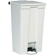 Poubelle à pédale Step-on - Capacité 87 L - Blanc