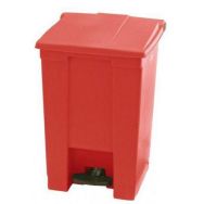 Poubelle à pédale Step-on - Rouge - 45 L
