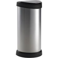 Poubelle à pédale aspect métal Deco - 40L