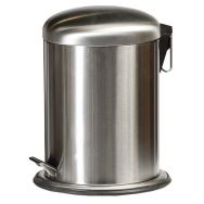 Poubelle à pédale couvercle bombé - inox satiné -5L- Probbax