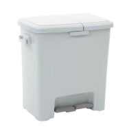 Poubelle à pédale double Dustbin 45L Plastique Gris