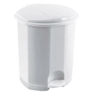 Poubelle à pédale plastique pour sanitaire Prima - 5 L Blanc