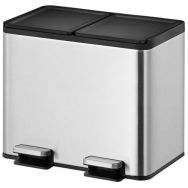 Poubelle à pédale tri sélectif Essential splitted 2x15L