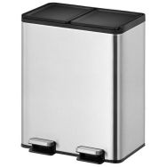 Poubelle à pédale tri sélectif Essential splitted 2x20L