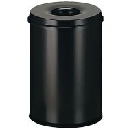 Poubelle antifeu Manutan - 110L - Noir