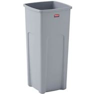 Poubelle carrée en plastique - 87 litres - grise