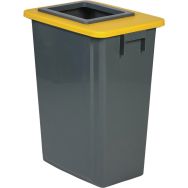 Poubelle de tri jaune et grise - Emballage - 60 L