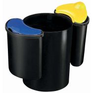 Poubelle de tri pour bureau - 16 L Plastique Noir