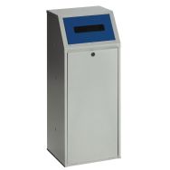 Poubelle de tri sélectif en acier - bleu 70L