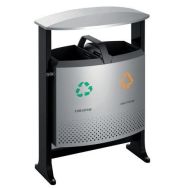 Poubelle d'extérieur tri sélectif 2x39L