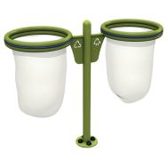 Poubelle double pour parcours sportif Freetness