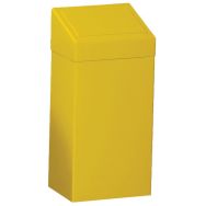 Poubelle en métal - 50 L jaune