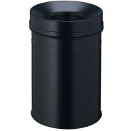 Poubelle en métal antifeu - 15 L, Coloris : Noir