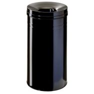 Poubelle en métal antifeu - 60 L, Coloris : Noir