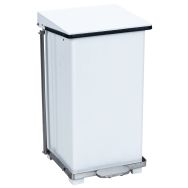 Poubelle industrielle à pédale Manutan - 45L - Blanc