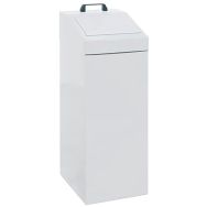 Poubelle métallique de tri sélectif - capacité 100 l - Gris