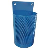 Poubelle murale 1/2 ronde métal 36 litres - bleu 5010