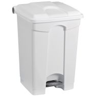Poubelle plastique agroalimentaire 70 L blanc