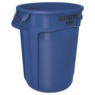 Poubelle plastique ronde Rubbermaid 121 L bleu