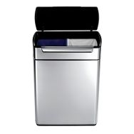 Poubelle rectangulaire Touch-Bar - 2 x 24 L