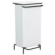 Poubelle statique à pedale 110 L Blanc - Manutan