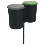 Poubelle tri CERKY 2 x 60 L métal - BUTON DESIGN