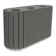 Poubelle tri ESCAPADE 90 L portes sacs plastique recyclé Espace Urbain