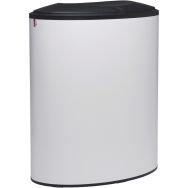Poubelle tri sélectif Lune Binc 3 flux couvercle fermé blanc