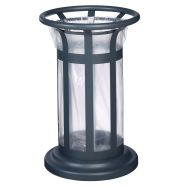 Poubelle vigipirate à poser/fixer Tulipe - 60l - anthr mat 7016-Rossignol Pro