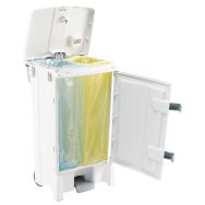 Poubelles agroalimentaire à ouverture centrale - 90 L Blanc