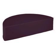 Pouf 1/2 rond Diabolo long. 142 cm enduit PVC Prune