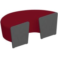 Pouf 1/2 rond Ola Rouge