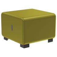 Pouf 1 place Hizia tissu enduit PVC - Alba