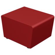 Pouf 1 place Maldiv enduit PVC Groseille