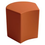 Pouf Camomillia pétale simili cuir hauteur 30 cm - SPOUF