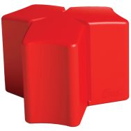Pouf Connexio extension méridienne - rouge