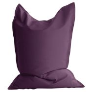 Pouf Cuscino souple tissu simili cuir mauve