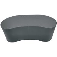 Pouf Diabolo haricot L. 125 cm enduit PVC gris