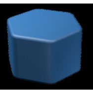 Pouf Honey hexagone H30cm LXHXP:47,5x30x47,5 cm