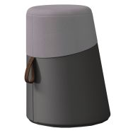 Pouf Kulbu polyéthylène avec assise tissu Sokoa