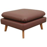 Pouf Riga enduit PVC brun classé non feu