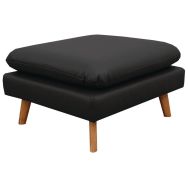 Pouf Riga enduit PVC noir
