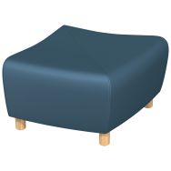 Pouf angle 90°accueil Izari pied bois Sokoa