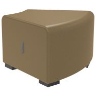 Pouf d'angle Hizia tissu enduit PVC - Alba