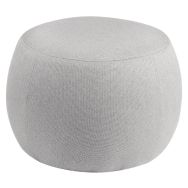 Pouf ovale Jason tissu gris