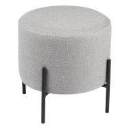 Pouf pieds métal diam. 40 cm Herman gris