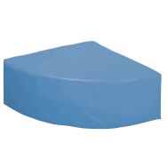 Pouf quart de cercle bleu