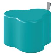 Pouf trèfle LudiKid H. 25 cm  turquoise 6099-Manutan Expert